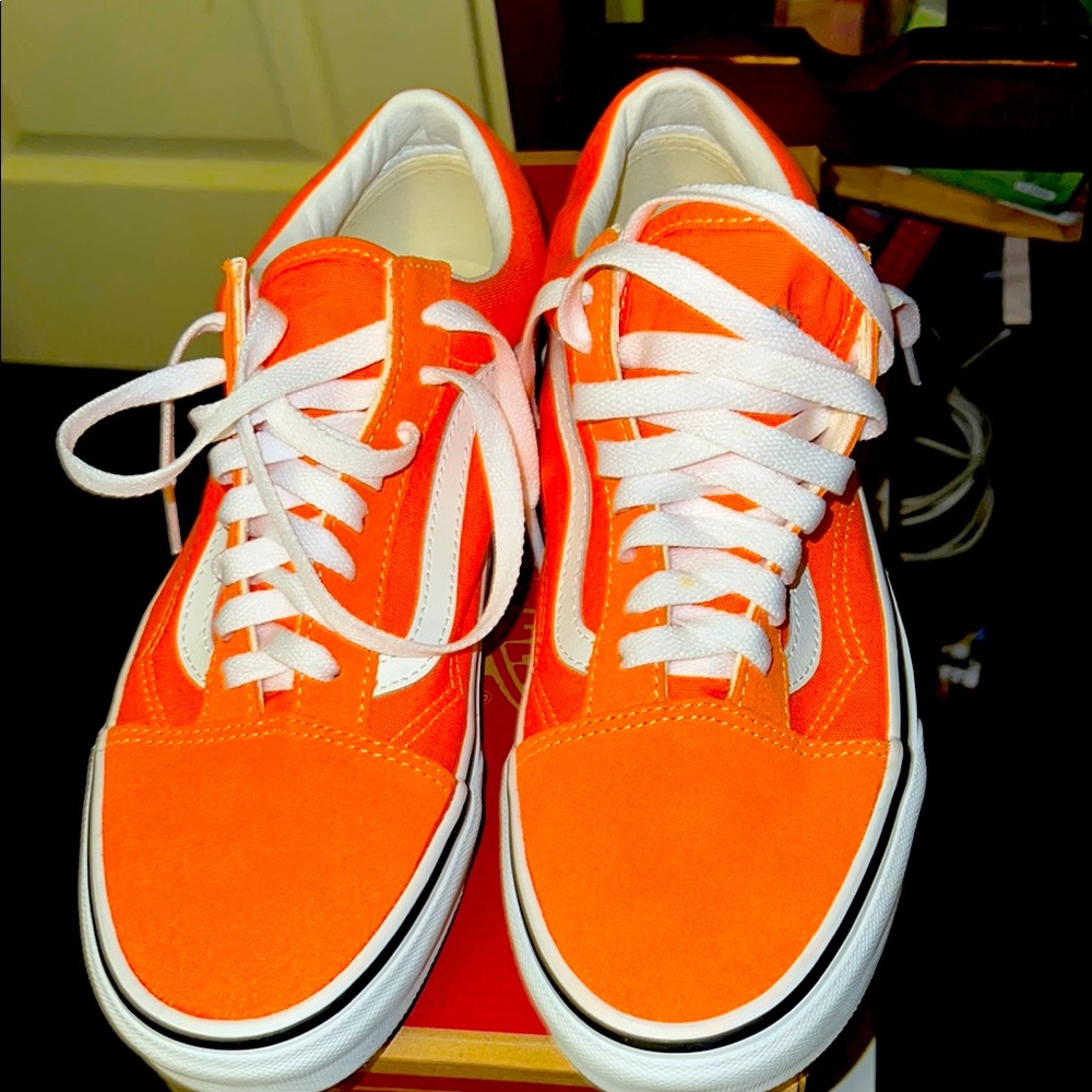 Bold Orange Sneakers with White Details